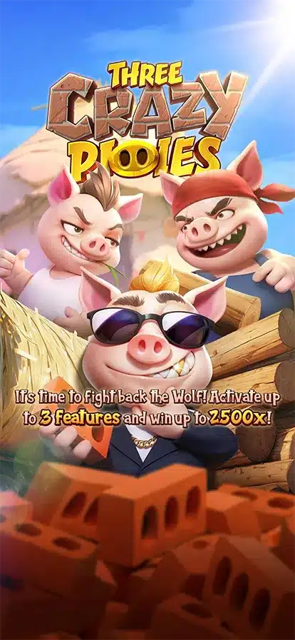 รีวิวเกมสล็อต Three Crazy Piggies
