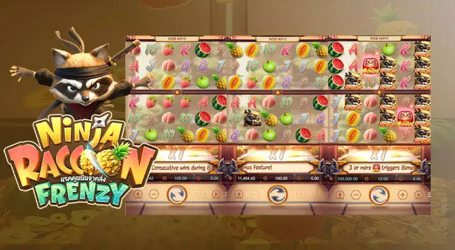 รีวิวเกมสล็อต Ninja Raccoon Frenzy